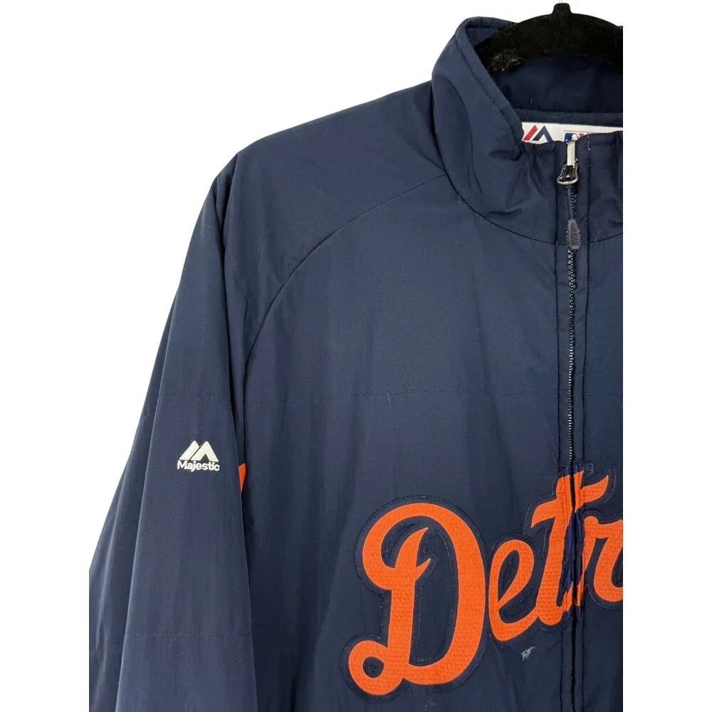 Vintage Y2K Majestic Detroit Tigers MLB Fleece Jacket • Streetwear Collectible L - Picture 2 of 14